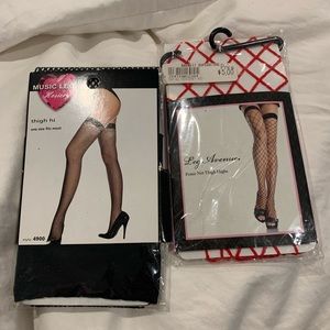 Bundle of 2 fishnet thigh highs